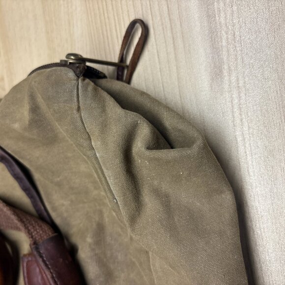 Duluth Trading Company Oil Cloth Day Tote Bag Brown Expandable Durable - Picture 10 of 12